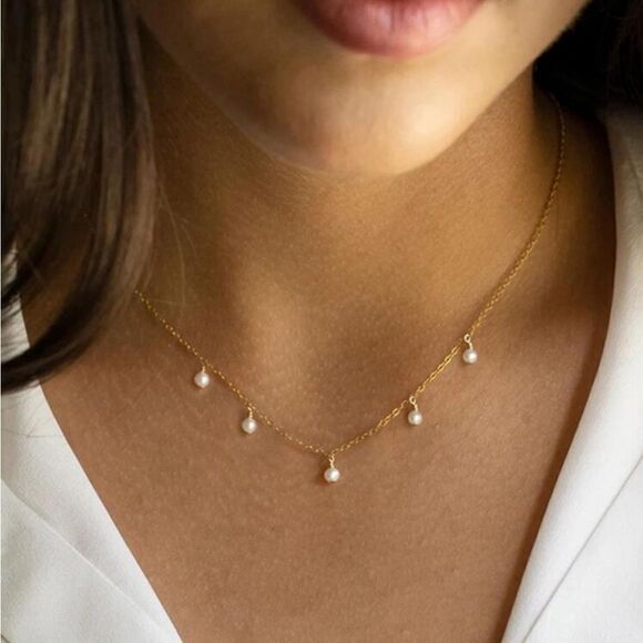 Anthropologie Jewelry - Boho pearl necklace #1366